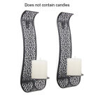 2pcs Room Decoration S Shaped Black Hanging Easy Installation Wall Candle Holder