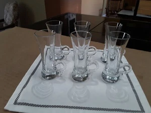 Shot Glasses Mug Style Fancy Handles Set Of 6 Barware Liqueur Whiskey Tequila - Foto 1 di 3