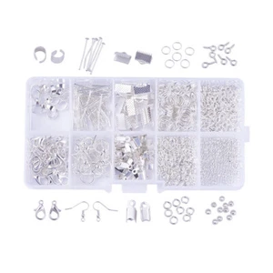 Kits de búsqueda de joyas con cuentas prensadas/gancho para pendientes/cierre/anillo de salto/pin para ojos - Imagen 1 de 4