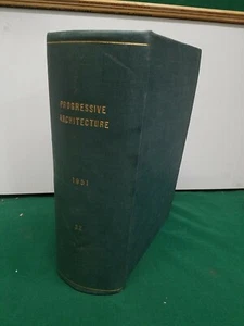 Progressive Architecture Magazine Bound Volume 1951 Full Year w/ Advertising - Picture 1 of 6