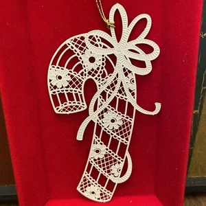 Filigrane Zuckerstange Ornament in Box Vintage 15082 Wallace Gorham Hersteller unbekannt? - Bild 1 von 6