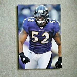 Foto immagine su tela Baltimora Raven's Ray Lewis 12"" x 18 - Foto 1 di 7