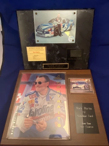 Racing Reflections Winston Cup Race Tire Mark Martin Plaque NASCAR - LOT of 2 Cover