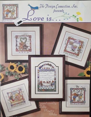 Love Is Cross Stitch Patterns By The Design Connection Inc a4 - Image 1 of 3