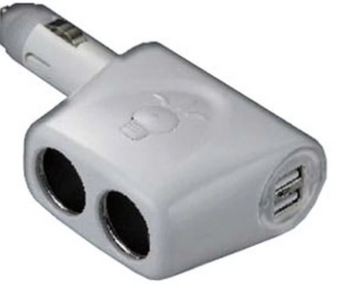 SDOPPIATORE DI ALIMENTAZIONE 2 PRESE + 2 USB 12 V ACCESSORI ELETTRICI