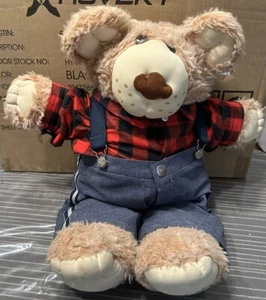 Peluche toppa cavolo pelliccia vintage anni 80 90 orso flanella jeans - Foto 1 di 4