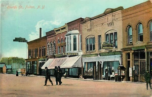 FULTON NY ONEIDA STREET EARLY VIEW POSTCARD - Picture 1 of 2