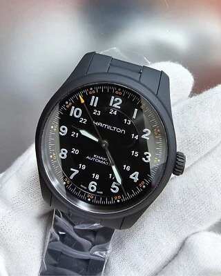 Reloj para hombre HAMILTON Khaki Field Titanio automático 38 mm negro titanio H70215130 Foto 1 de 4