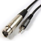 2m 3.5mm Jack Plug to 3 Pin XLR Female Cable Lead Laptop Microphone Audio Record