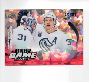 2022-23 Allure Game Stills Red Ice /299 Yanni Gourde Kraken C-587