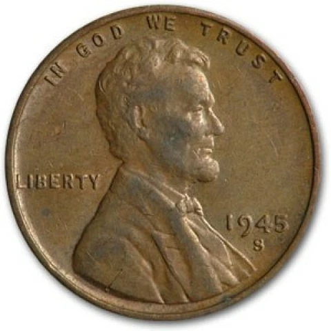 1945 S - Lincoln Wheat Penny - G/VG Cover