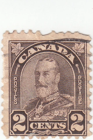 Canada - Scott #166 - 2 cent Dark Brown - Used Cover