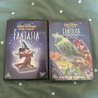 Disney Classic Fantasia, Fantasia 2000 DVDs ( Classic No 2 ) both new, 1 Sealed  - Image 1 of 4