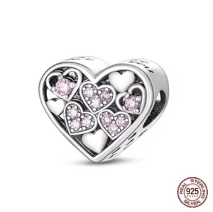 💖 Charm Anhänger "Herz Liebe" 925 Silber passend für Pandora Armband C-1 - Bild 1 von 1