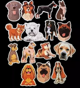 Dog Stickers, Pet Stickers, Laptop Stickers, Dog Lover Stickers, 15 pk - Picture 1 of 1