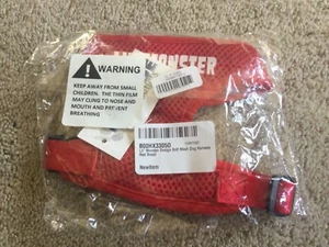 Mirage Pet Harness Small 11” Neck Dog Soft Mesh Lil’Monster Design Red NEW - Picture 1 of 5