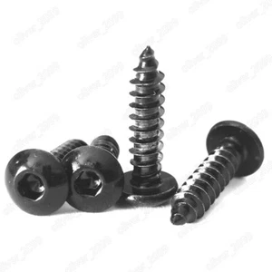 Black 304 Stainless Steel Hex Socket Button Head Self Tapping Screws M2 M3 M4 M5 - Picture 1 of 5