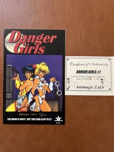 Danger Girls #1 : VF & Up, Signed by GREGORY LANE with COA 52 /1000 Animagic - Picture 1 of 10