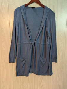 Torrid Super Soft Knits Anorak Hooded Cinch Waist Layering Top Blue 0X - Picture 1 of 6