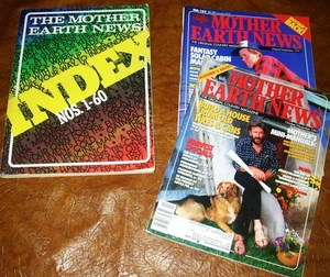 1980 Mother Earth News Index 1-60 plus two 1991 "lost year" issues No 127 & 128 - Foto 1 di 7