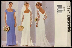 Vestido de boda UC talla 12 14 16 B 34 36 38 costura princesa Butterick patrón 6387 - Imagen 1 de 3