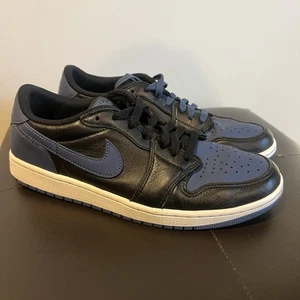 Size 10 - Jordan I Low OG Mystic Navy EUC Blue Black Men’s - Picture 1 of 9