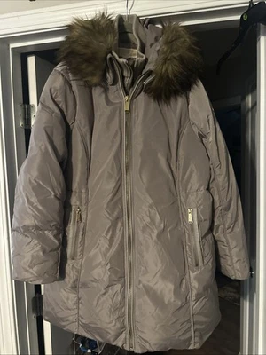Chaqueta Abrigo Parka Michael Kors Para Hombre Borde de Piel Tostada Talla XL. Plumón relleno Foto 1 de 4