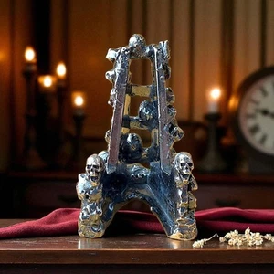 Will's Attic Preciosos Metals - Soporte para monedas de trono de calavera de plata .999 de 1,8 oz + certificado de autenticidad - Imagen 1 de 11