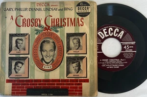 Bing Crosby - A Crosby Christmas - Vintage 1950 7" Decca 45 rpm - Orig Sleeve EX - Picture 1 of 5