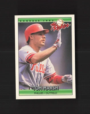 1992 Donruss The Rookies #66 Tom Marsh Philadelphia Phillies MM - Image 1 of 2