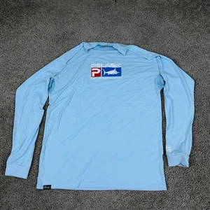 Pelagic Shirt Herren mittelblau langarm Angeln Performance Final Sail - Bild 1 von 12