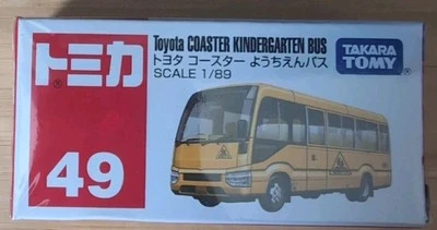 Takara Tomy Tomica No.49 TOYOTA COASTER KINDERGARTEN BUS Diecast Modelo 1/89 Novo  - Imagem 1 de 3
