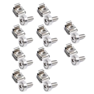 10pcs M5 Mounting Screws& Cage Nuts For Server Network AV Rackmount Equipment F - Zdjęcie 1 z 12