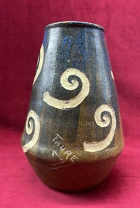 FELIX FAURE VASE POTERIE VERNISSEE SAVOYARDE ART DECO ISERE AUVERGNE RHONE ALPES - Imagen 1 de 7