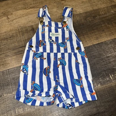 Mono corto submarino vintage años 80 Cutecumber rayas azules y blancas 3T Foto 1 de 4