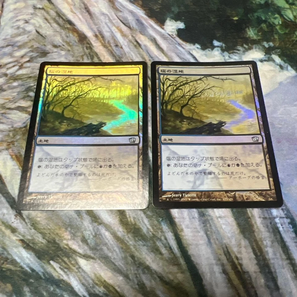MTG Salt Marsh Japanese Foil 8th Edition Two Sheets Card Game Collectible - Image 1 of 1