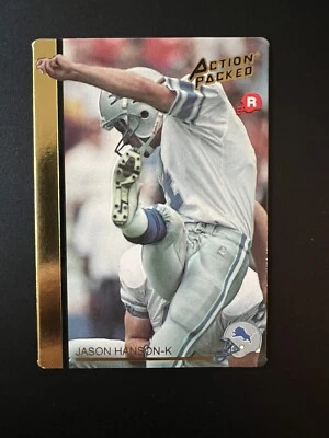 1992 Action Packed Rookie Update - #8 Jason Hanson (RC) - Image 1 of 2