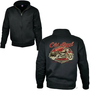 Jacke Zip Motorrad Biker sweatjacke classic Vintage Garage *4133 - Bild 1 von 3