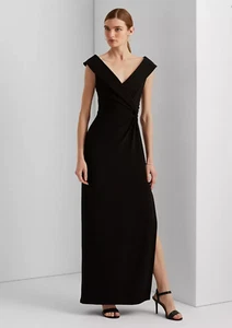 Lauren Ralph Lauren Women's Jersey Off-the-Shoulder Side-Slit Dress 2317 Size 2 - Picture 1 of 4
