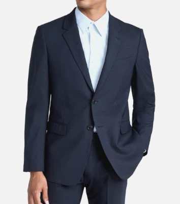 NUEVO SIN ETIQUETAS 2024 TEORY Abrigo Deportivo Azul Marino Traje Blazer 42L Lana Foto 1 de 4