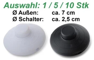 Fußschalter rund schwarz weiß weiss 2A 250V Stehlampe Schalter Tretschalter - Bild 1 von 26