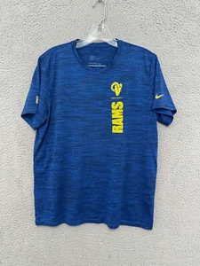 Los Angeles LA Rams Size Large Blue Nike Tee NFL Training Shirt Short Sleeve - Picture 1 of 5