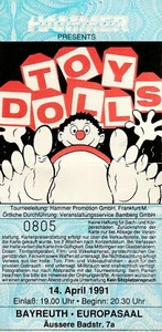 Toy Dolls | Tour 1991 | Bayreuth || Konzertkarte Concert Ticket - Bild 1 von 2