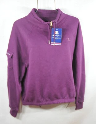 Champion Mujer’s Sudadera XL Púrpura Cremallera Cuello Recortado Manga Larga Pullover Nuevo con Etiquetas Foto 1 de 4