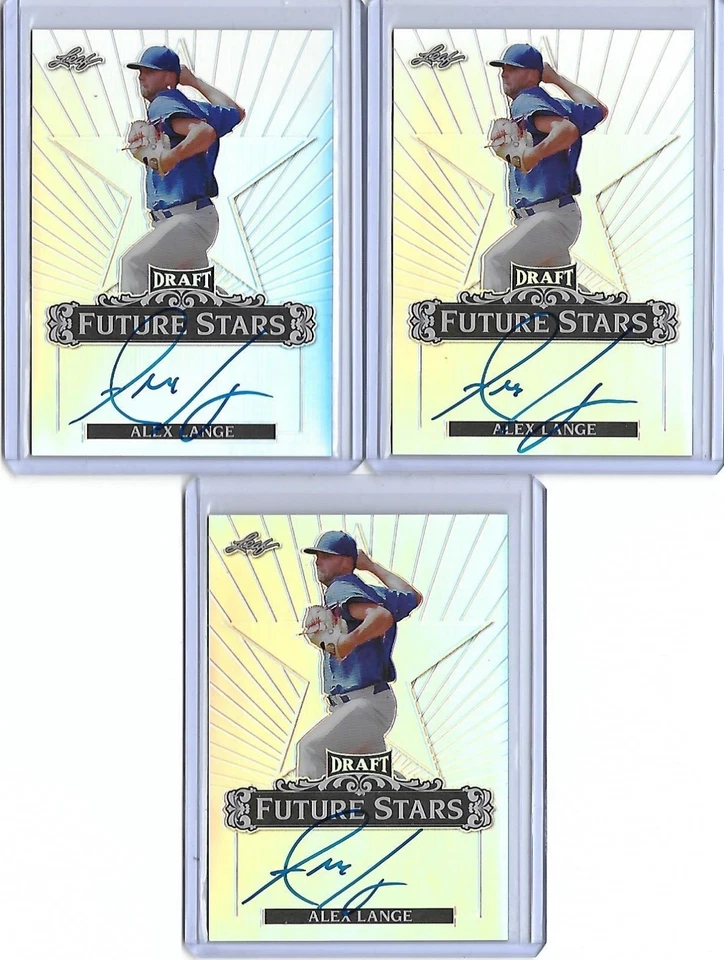 2017 Leaf Metal Draft ALEX LANGE Future Stars Silver Prismatic Auto RC Cubs - Image 1 of 1