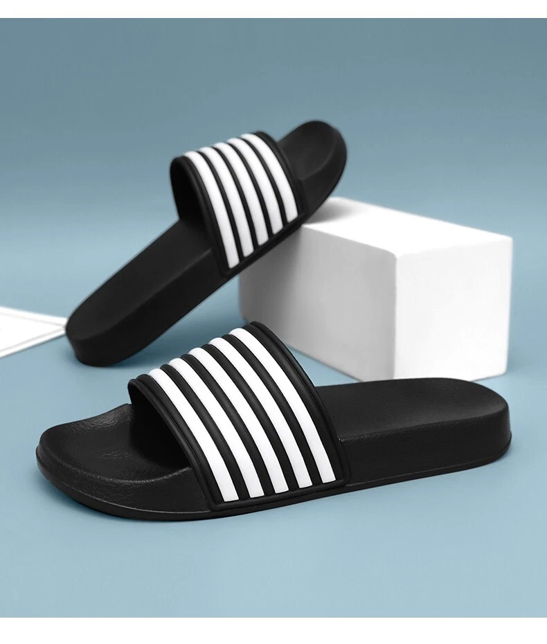 MARKENLOSS Badeschuhe Pantoletten Badelatschen Saunaschuhe Sandalen Damen Herren 36-47