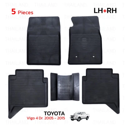 RHD Rubber 4Dr Floor Mat Automatic Gear Fits Toyota Hilux Vigo Champ 2005 2015 Foto 1 de 4