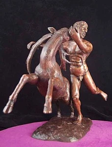Bronze Statue "Hercules and the Cerynitian Hind" Canova 17" - Picture 1 of 1