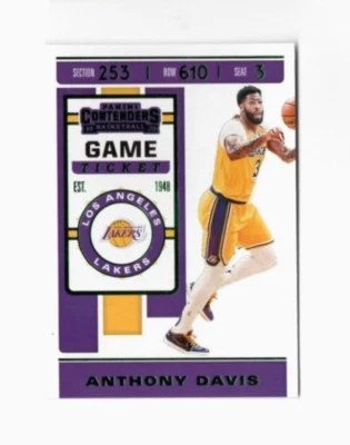 2019 Panini Contenders ANTHONY DAVIS Los Angeles Lakers Green parallel #7 - Image 1 of 2