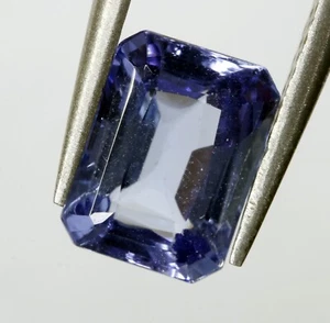Tanzanita azul eléctrica 100 % natural 8x5,9 mm 1,67 quilates corte princesa truncada #1163 - Imagen 1 de 5